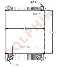 Load image into Gallery viewer, FREIGHTLINER Radiator - M2 Bus with Mercedes engine, Business class M2, M2-106 (2005-2007) 752 x 689 x 48 mm