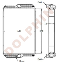 تحميل الصورة إلى عارض المعرض، CATERPILLAR Radiator 880 x 640 x 113 mm Radiator