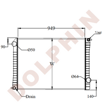 Load image into Gallery viewer, FORD Radiator - CF7000 8000 CFT8000 L8000F (1991-1994) 949 x 734 x 48 mm Radiator