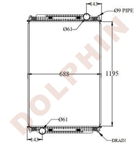Load image into Gallery viewer, FREIGHTLINER Radiator - Argosy Business Class M2-106/B2 School Bus 1195 x 688 x 48 mm Radiator
