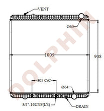 Load image into Gallery viewer, FREIGHTLINER Radiator - Cascadia Evolution (2014-2015) 908 x 1005 x 54 mm Radiator