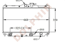 Load image into Gallery viewer, HONDA RADIATOR - 1.8i 16V 2.0 16V 2.2i 16V 618 1.8i 16V 620 2.0i 16V (1990-1998) 350 x 668 x 16 mm Radiator