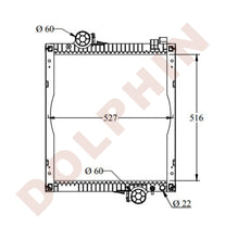 تحميل الصورة إلى عارض المعرض، JOHN DEERE Radiator - 6506 6500 Turbo - 516 x 527 x 75 mm Radiator