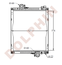 Cargar imagen en el visor de la galería, JOHN DEERE Radiator - 6506 6500 Turbo - 576 x 527 x 75 mm - Radiator