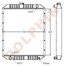 Load image into Gallery viewer, KOMATSU Radiator - 815 x 736 x 60 mm