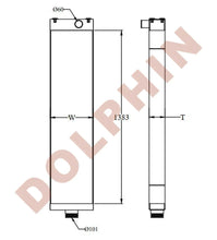تحميل الصورة إلى عارض المعرض، KOMATSU Radiator - 1383 x 340 x 107 mm Radiator