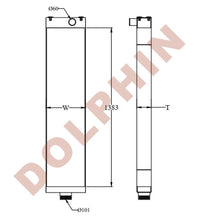 Load image into Gallery viewer, KOMATSU Radiator - 1383 x 341 x 126 mm Radiator