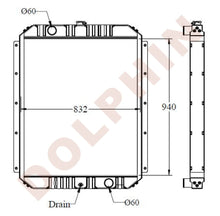 Cargar imagen en el visor de la galería, KOMATSU Radiator - EXCAVATOR PC300-6, PC300LC-6, PC340-6K, PC340LC-6K, PC340NLC-6K, PC400-5, PC400LC-5 MOBILE CRUSHER BR300S-1 - 940 x 832 x 60 mm