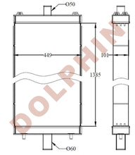 Load image into Gallery viewer, KOMATSU Radiator - Excavator PC1250-8 - 1385 x 448 x 101 mm - Radiator