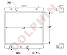 Load image into Gallery viewer, KUBOTA Radiator - SQ GL J SERIES - 347 x 408 x 36 mm - Radiator