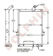 تحميل الصورة إلى عارض المعرض، MACK Radiator - MACK 7054R 985 x 701 x 54 mm Radiator