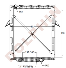 Load image into Gallery viewer, MACK Radiator - CHU,CHN SERIES & GU GRANITE VOLVO VHD SERIES 1000 x 895 x 54 mm Radiator