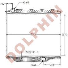 Load image into Gallery viewer, MACK Radiator - GU Granite GU613 GU Granite GU713 (2008-2010) 670 x 895 x 48 mm Radiator