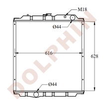 تحميل الصورة إلى عارض المعرض، MITSUBISHI Radiator - FUSO FIGHTER - 4D34/6D16/6M60 628 x 616 x 61 mm Radiator