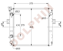 Load image into Gallery viewer, NISSAN Radiator - 1.5T 3.0T FG FD PJ PL series - 375 x 468 x 50 mm - Radiator