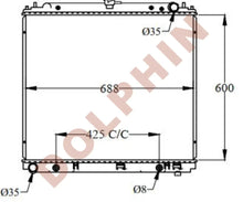 Load image into Gallery viewer, NISSAN RADIATOR - 56 5.6 i V8 4.0 i V6 (2005-) 600 x 688 x 26 mm Radiator