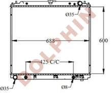 Cargar imagen en el visor de la galería, NISSAN RADIATOR - 56 5.6 i V8 4.0 i V6 (2005-) 600 x 688 x 32 mm Radiator