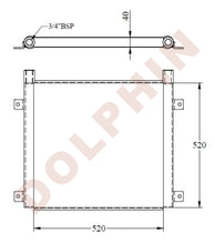Load image into Gallery viewer, KOMATSU Oil Cooler- KOMATSU HD785-7 - 520 x 502 x 40 mm