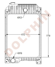Load image into Gallery viewer, PERKINS Radiator - JCB Caterpillar XQP100 DE88E0 DE110E3 D80 D100 1004-40 10042 - 570 x 452 x 101 mm Radiator