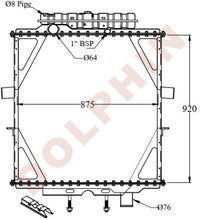 Cargar imagen en el visor de la galería, PETERBILT Radiator - 357 375 377 379 385 (1995-2007) 920 x 875 x 45 mm Radiator