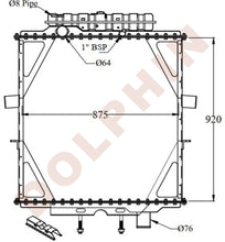 Load image into Gallery viewer, PETERBILT Radiator - 357 375 377 379 385 (1995-2007) 920 x 875 x 61 mm Radiator