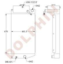 Cargar imagen en el visor de la galería, Radiator - 670 x 401.5 x 94 mm - Radiator