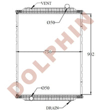 تحميل الصورة إلى عارض المعرض، RVI-RENAULT Radiator - 1997 - 902 x 736 x 48 mm Radiator