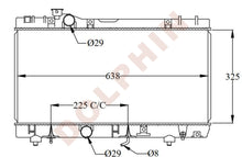تحميل الصورة إلى عارض المعرض، TOYOTA RADIATOR - 1.5 i 16V 1.3 12V (1994-1998) 325 x 638 x 26 mm Radiator