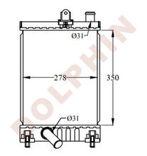 Load image into Gallery viewer, TOYOTA RADIATOR - 2.7 i 16V (2005-) 350 x 278 x 26 mm Radiator