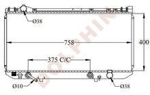 Load image into Gallery viewer, TOYOTA RADIATOR - 400 (1989-) 400 x 758 x 24 mm Radiator