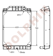Cargar imagen en el visor de la galería, US TRUCK Radiator - M1078 M1079 M1080 785 x 619 x 91 mm Radiator