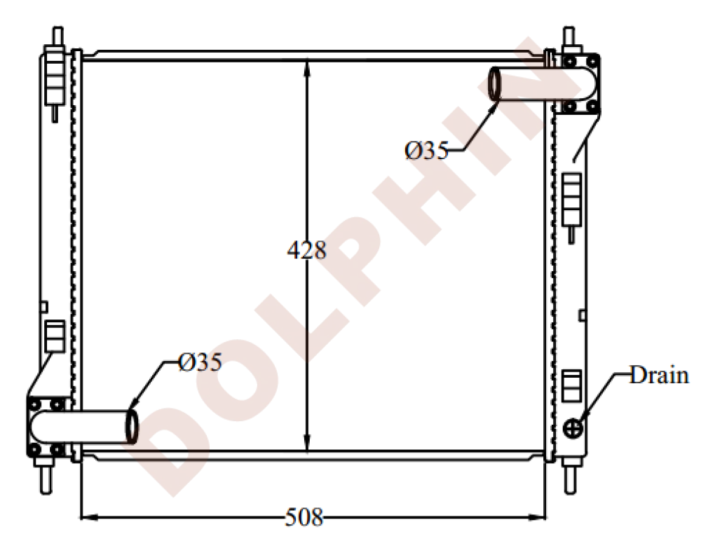 NISSAN Radiator - JUKE 1.6L 14 TURBO (2011-2015) 508 x 428 x 26 mm
