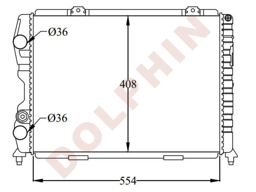 ALFA RADIATOR - GTV/SPIDER 2.0i JTS/3.0i/3.2i/2.0TS (1995-1998) 555 x 408 x 40 MM