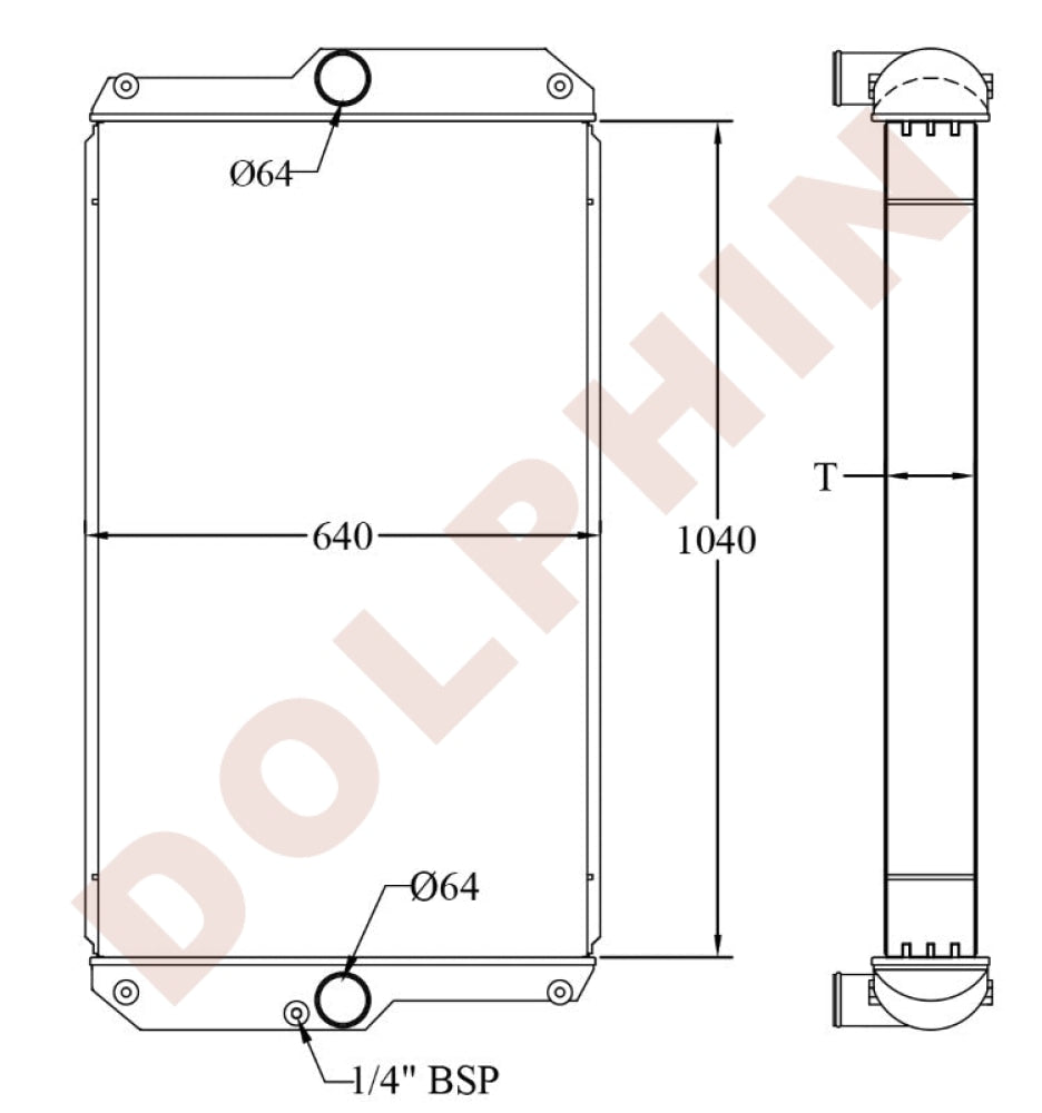 CATERPILLAR Radiator - 627G, 637D, 637E, 637G 16M - 1040 x 640 x 120 m ...