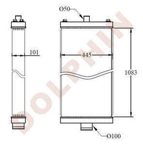 HITACHI Radiator - Excavator ZAXIS 870, ZX850-3, TL1100-3, ZX1800K