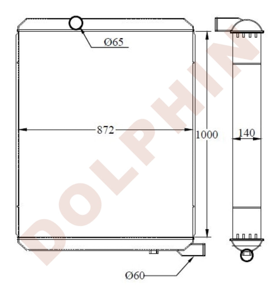 CATERPILLAR Radiator1000 x 872 x 140 mm