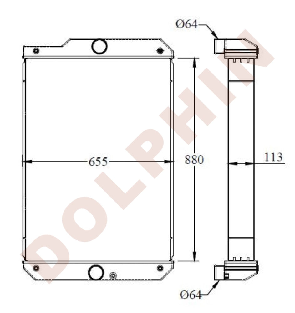 CATERPILLAR Radiator - Loader 950H, 962H - 880 x 655 x 113 mm | Dolphin ...