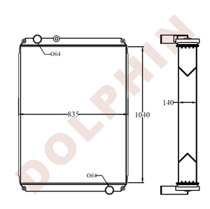 CATERPILLAR Radiator - C9.3, C15, 966K 972K 980H - 1040 x 835 x 140 mm ...