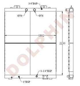 Terex Radiator - CAT 6050 / 6060, Terex RH200 / RH340 Excavator - 2230 ...