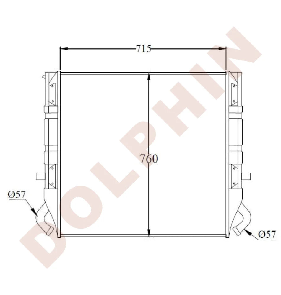 SCANIA Radiator - 715 x 760 x 76 mm | Dolphin Catalogue