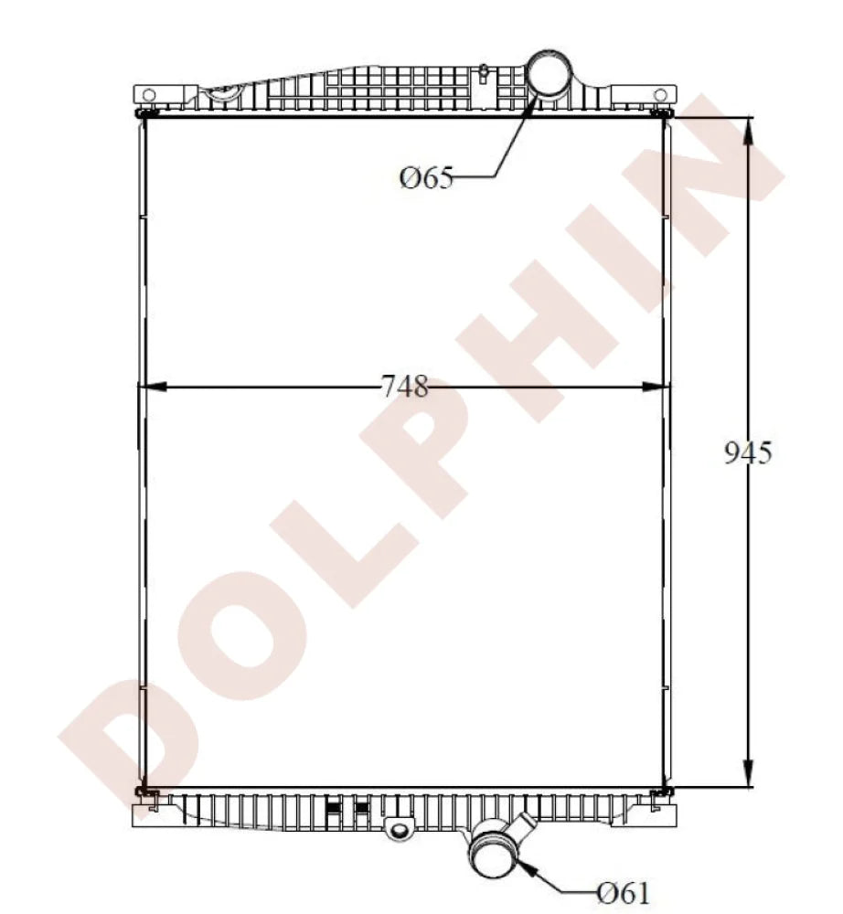 VOLVO Radiator - 2005 - 2010 - 945 x 748 x 48 mm