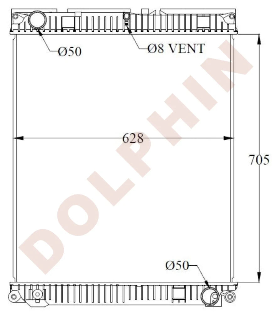 Radiator Boxman MAN Radiator - 705 x 628 x 48 mm | Dolphin Catalogue