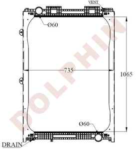 Radiator Boxman MAN Radiator - 1065 x 735 x 48 mm | Dolphin Catalogue