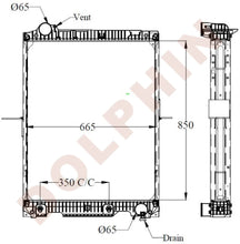 Cargar imagen en el visor de la galería, MERCEDES Radiator (1987-1996) 850 x 665 x 48 mm
