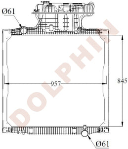 MAN Radiator - 845 x 957 x 48 mm | Dolphin Catalogue