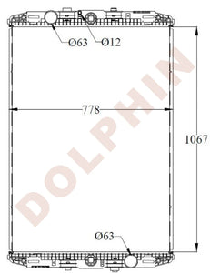 DAF Radiator - 1067 x 738 x 48 mm | Dolphin Catalogue