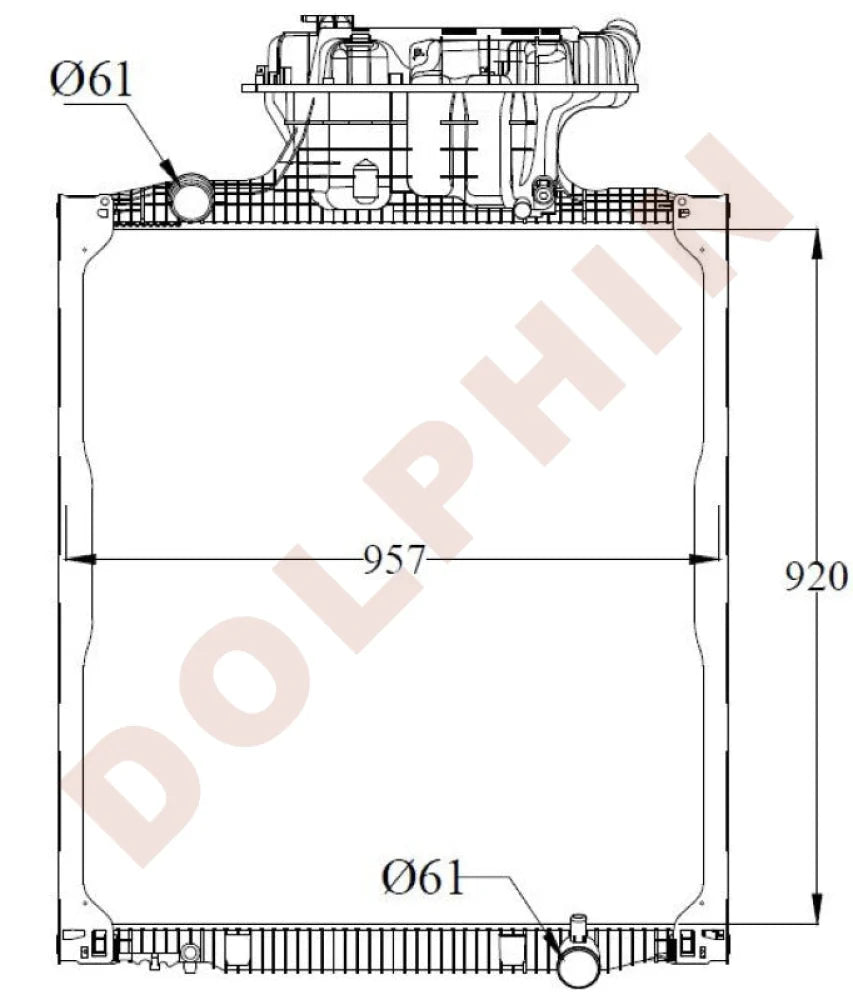 Man Radiator MAN Radiator - 920 x 957 x 48 mm | Dolphin Catalogue