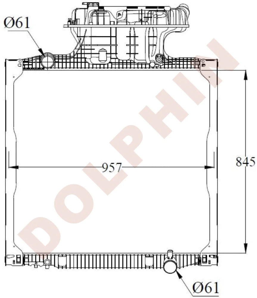 MAN Radiator - 2002-2007 845 x 957 x 40 mm | Dolphin Catalogue