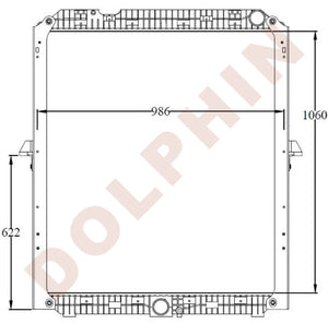 MERCEDES Radiator - ACTROS MP4 EURO 6 - 1060 x 986 x 54 mm | Dolphin ...