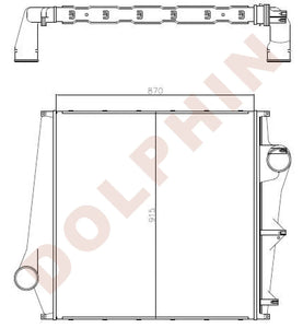 VOLVO Charge Air Cooler 870 x 915 x 63 mm | Dolphin Catalogue